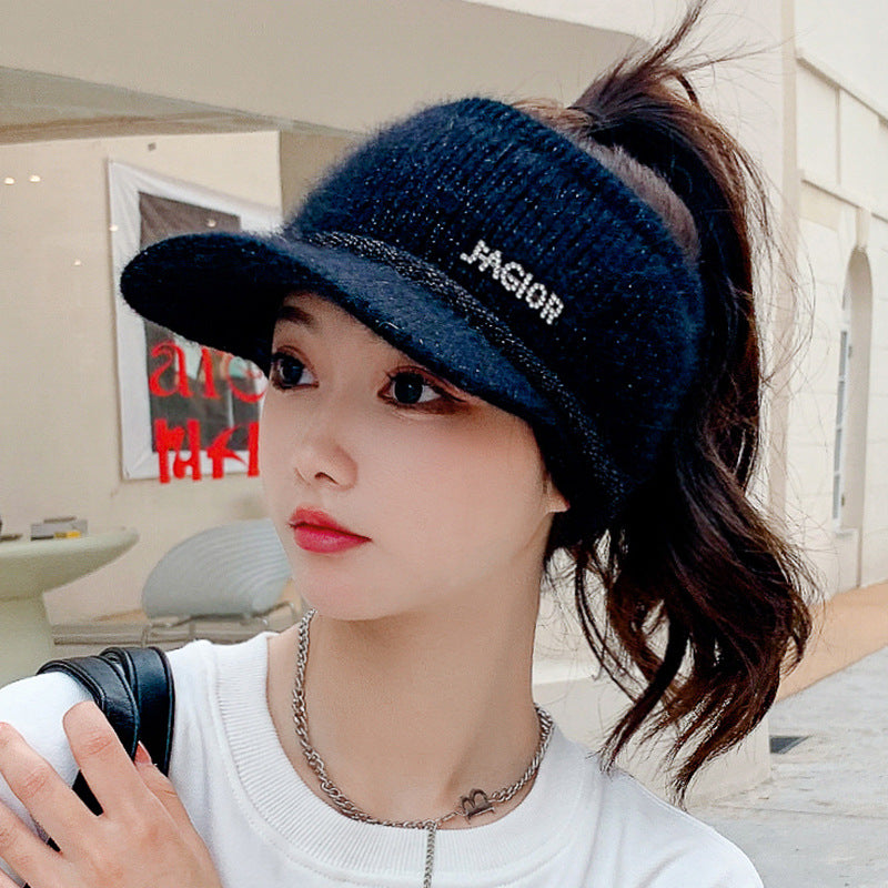 Girls Thickened Warm Knitted Hats In Autumn And Winter